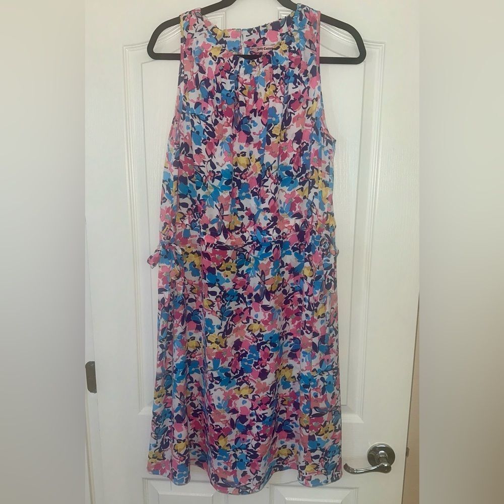 Juicy Couture Pink Blue Yellow Floral Maxi Dress
